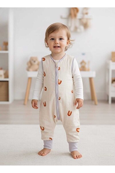 GÜRPAMUK HOME & BABY كيس نوم شتوي للأطفال بدون أكمام مع جوارب طويلة 2.5 توغ، ...