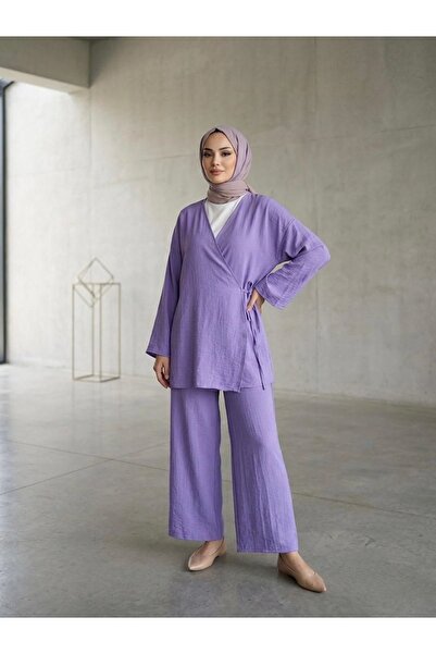 Foremia Side-Tied Strawberry Set-Lilac