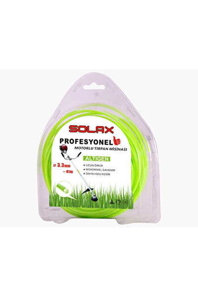 Solax 1LB Ot Biçme ve Tırpan Misinası Altıköşe 3mm 49 Metre Yeşil