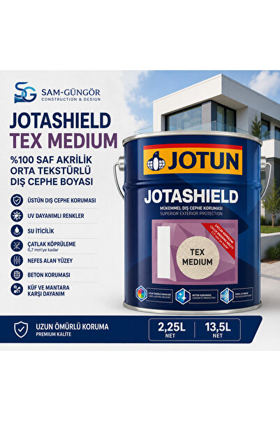 Jotun Jotashield Tex Medium %100 Saf Akrilik Orta Tekstürlü Dış Cephe Boyası ...