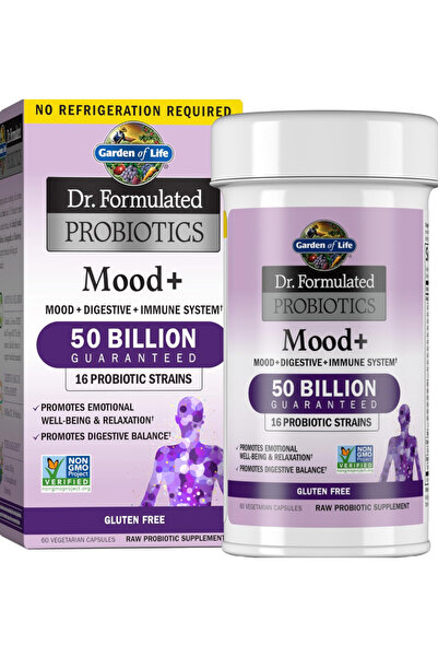 GARDEN OF LIFE Probiotics Mood+ Dr Formulated Acidophilus Probiotic - Promote...