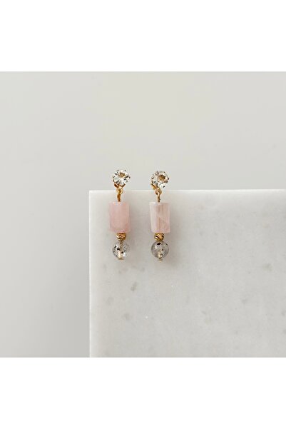 Vesce Atelier Powder Sparkle Natural Stone Earrings