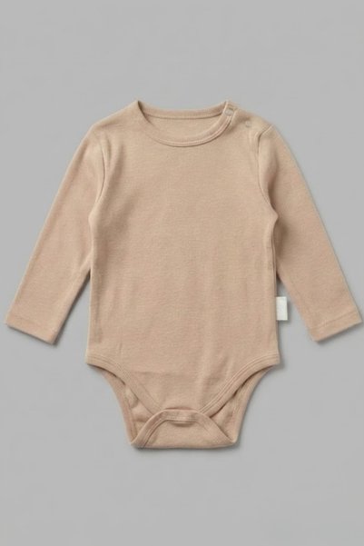 LOGO AKSESUAR 2'li Set %100 Pamuk Uzun Kollu Bebek Çıtçıtlı Body Zıbın Badi