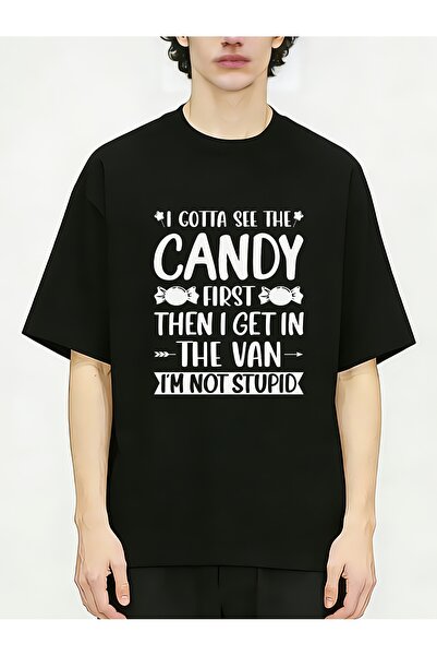 12 HERTZ تي شيرت رجالي مضحك بعبارة "I Gotta See The Candy First"، تي شيرت بعب...