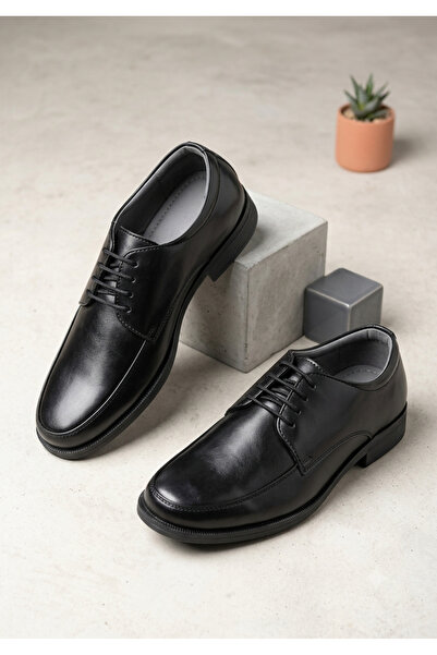 ALDACO Men's Formal Lace-Up Shoes | Classic Black Office & Business Dress Sho...