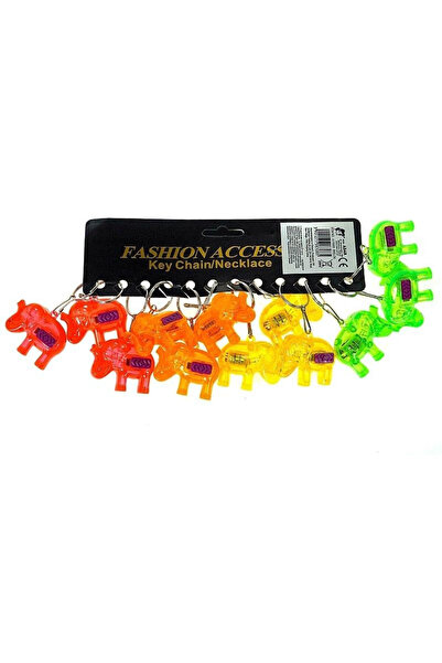 adar Breloc set 12 piese elefant iluminat multicolor 0x13x19cm