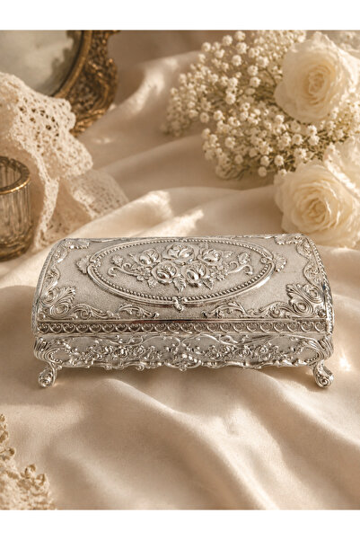 OEM JEWELRY BOX MADE OF GALVANIZED METAL, Velvet INTERIOR, 20/10/7 cm
