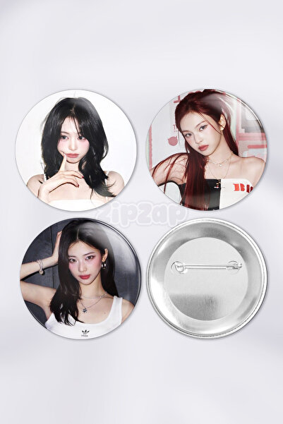 ZipZap BABYMONSTER Baemon Kpop Çanta Süsü Rozet İğneli Buton Rozet Seti (3 ADET)