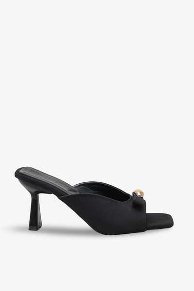 İNNABUTİKK Monica Women's Heeled Slippers - Black Nubuck