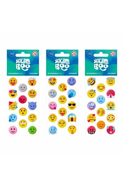 Sticker BOO Autocolante decorative Emoticoane, autoadezive, mix emoticoane, m...