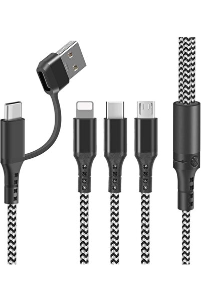 Generic Multi Charging Cable, 5 in 1 USB A & USB C to Type C Micro and Lightn...
