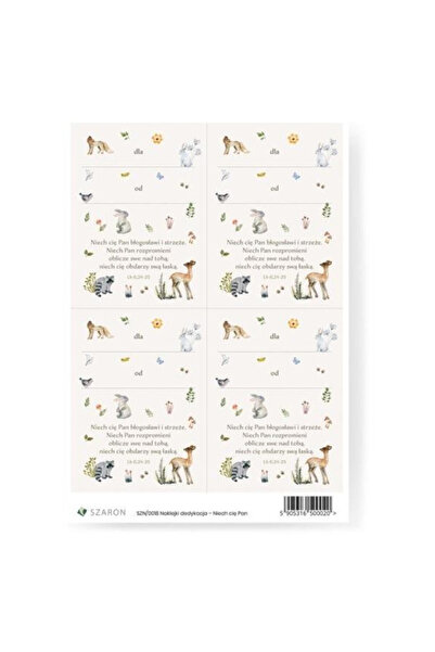 Szaron Set 4 stickere dedicate multicolor 8x11cm