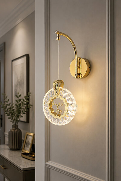 Modavize مصباح جداري LED بتصميم عصري ذهبي اللون من Geyik - مصباح LED للحمام -...