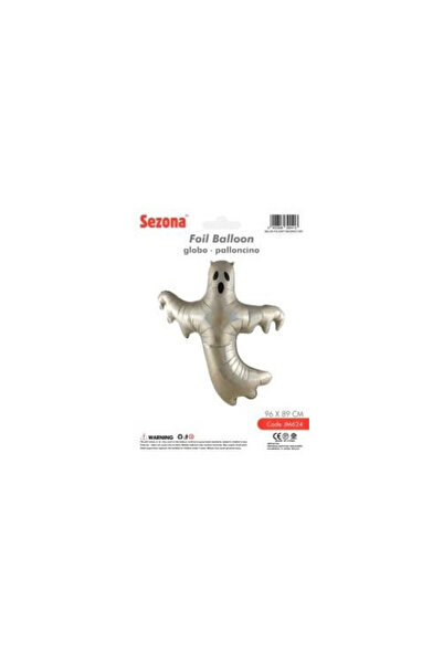 OEM Balon folie Sezona Duch, forma fantoma, metalizat, argintiu, 96 x 89 cm, ...