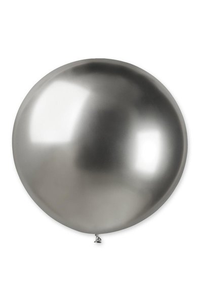 Godan Balon folie Shiny sferic metalizat, argintiu, 80 cm, 1 buc