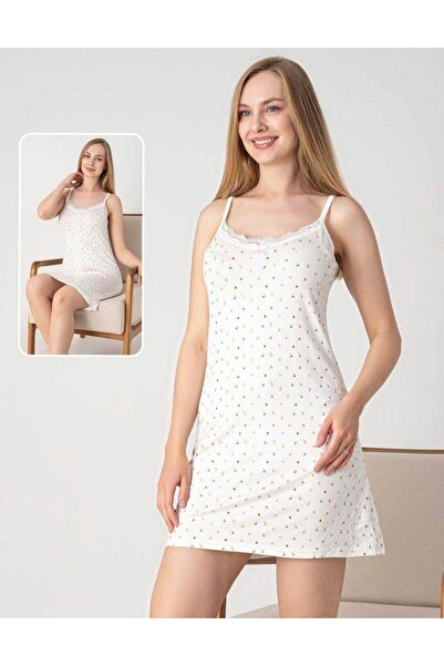 Erse Women's Rope Strap Lace Summer Nightgown Soft Texture Home Dress Combina...