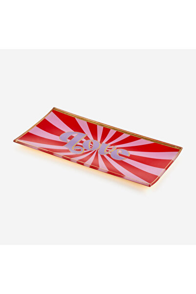 GIFT COMPANY Placă decorativă Lovepink din sticlă roșie 10X0,8X21 Cm