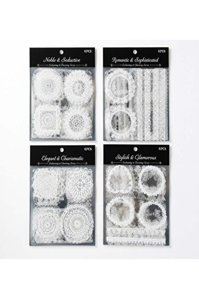 Gift Moda Vintage Lace Scrapbook Sticker Set