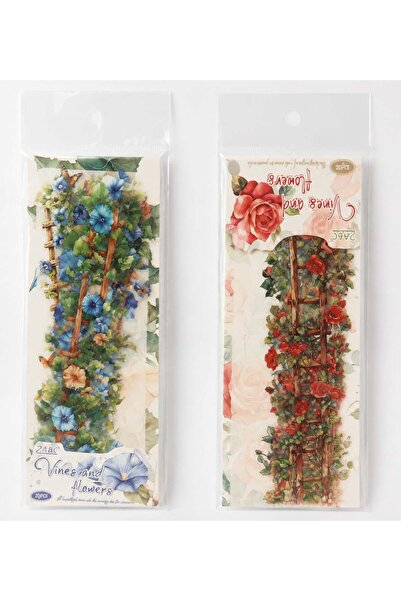 Gift Moda Şeffaf Romantik Çiçekler Scrapbook Sticker