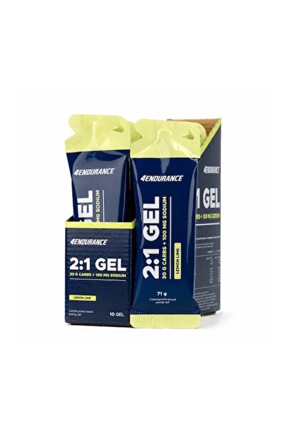 4Endurance Pro Gel de carbohidrați cu aromă de lime, 4Endurance Gel 30, set 10x71g Lămâie - Lime