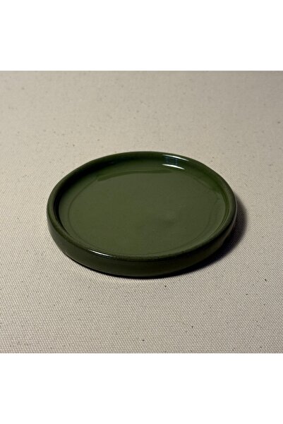 Luvita Craft El Yapımı Seramik Sunum Tabağı – 9 cm Yuvarlak Takı, Mum ve İkra...