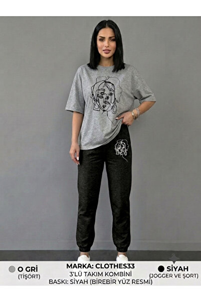 CLOTHES33 T-Shirt Sweatshirt 2-Piece Combination Thin Summer Sweat-Absorbing ...