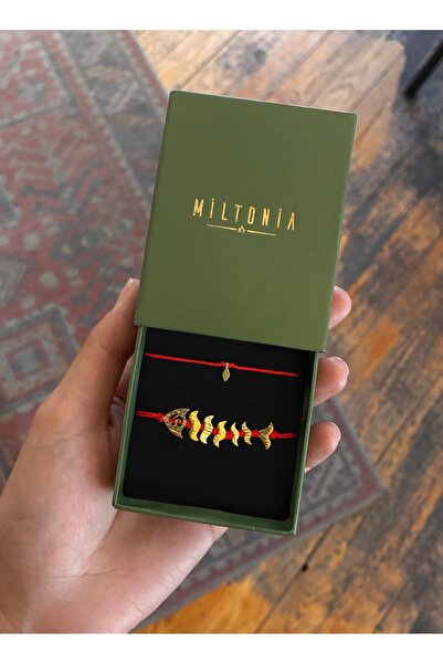 Miltonia 925 Ayar Gümüş Kırmızı İp Şans ve Dilek Bilekliği - Minimalist Mekik...
