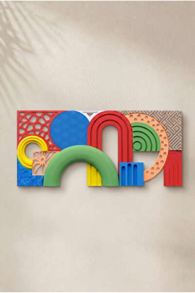 VARNO HOME Modern Sanat Etkili 3 Boyutlu Modern Renkli Puzzle Tablo