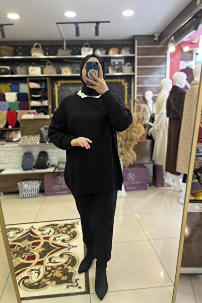 HÜMEYRA BUTİK Şimşi Knitwear Tunic Silvery
