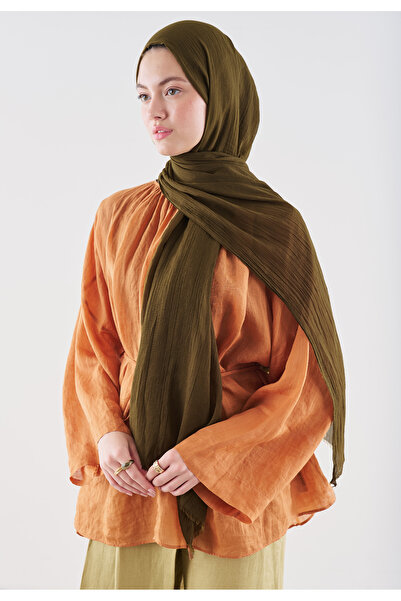 Freshscarfs Ντουμπάι Πρέμιουμ Σάλ Στρατιωτικό Χακί