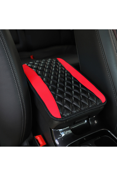 Choice PU Four Seasons Embroidered RD Car Armrest Cover Mat Universal PU Leat...