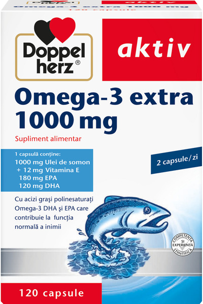 doppel herz Omega-3 Extra 1000mg Aktiv 120cps
