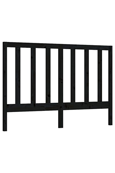 vidaxl Tăblie de pat, negru, 146x4x100 cm, lemn masiv de pin