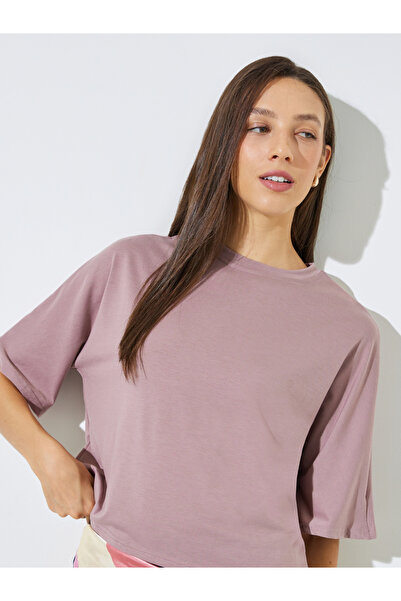 Styli Pink Boxy Fit Round Neck T-Shirt
