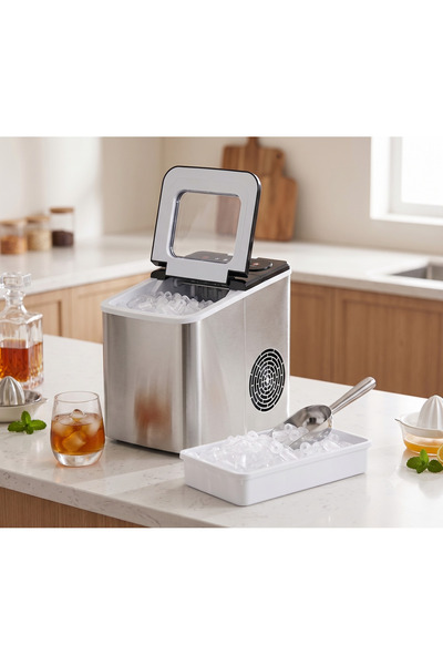 Generic Portable Countertop Ice Maker - 12kg/24H Bullet Ice Machine with UVA ...