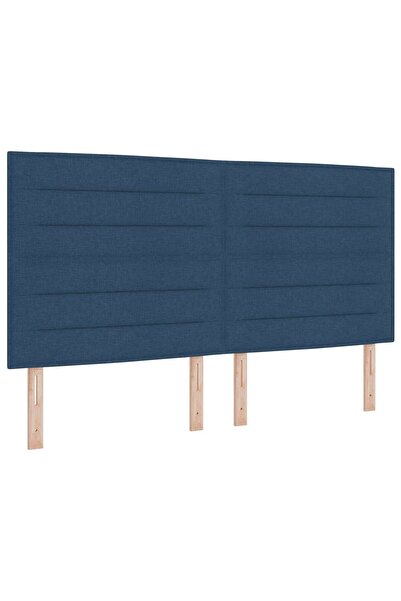 vidaxl Tăblie LED albastru țesătură