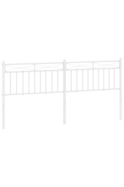 vidaxl Tăblie de pat de schimb metalică, alb, 180 cm