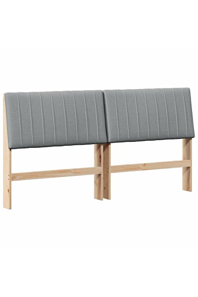 vidaxl Tăblie tapițată Gri deschis 180 cm Lemn de pin masiv