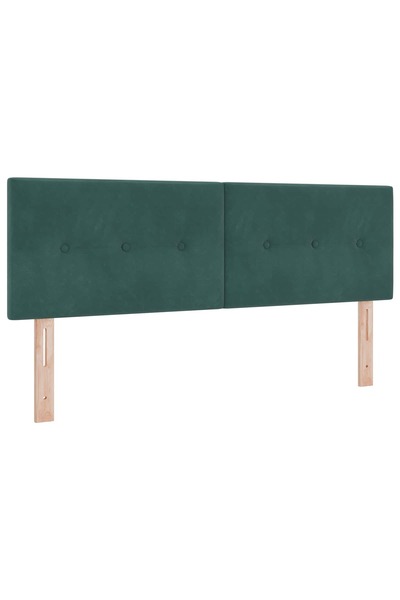 vidaxl Tăblie LED cu benzi LED Manual Verde 144 cm Catifea