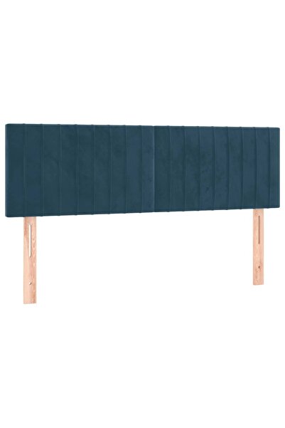 vidaxl Tăblii de pat, albastru închis, 144x5x78/88 cm, catifea