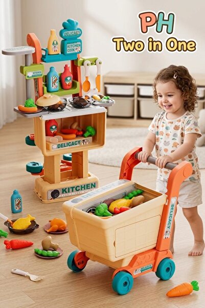 Generic 1 Set Plastic Pretend Play Shopping Cart Role Play Grocery Store Whee...