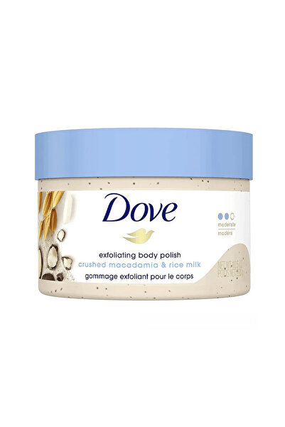 Dove Exfoliating Body Polish - Crushed Macadamia & Rice Milk 298g