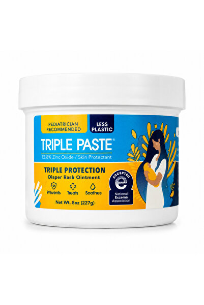 Triple Paste كريم حماية ثلاثي الطبقات لطفح الحفاضات للأطفال 227 جرام. مرهم لع...