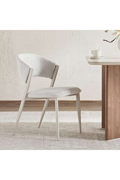 PAN HOME AINSLEY V1 DINING CHAIR - BEIGE & WALNIT
