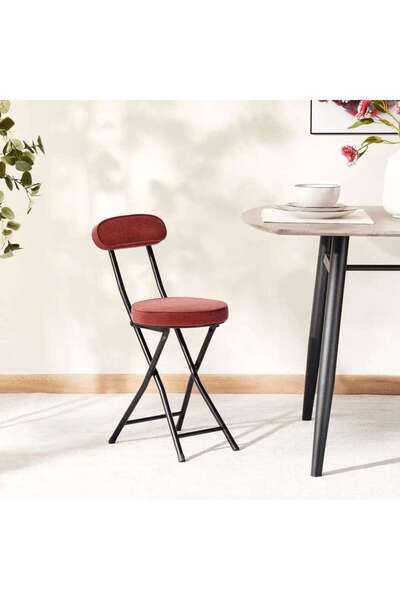 PAN HOME ELMER FOLDING CHAIR - RED BLACK