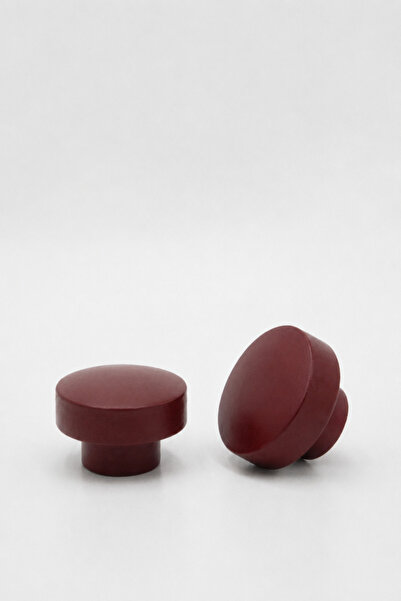 od orient design Burgundy - Lacquered Wooden Drawer and Cabinet Handle Set of 2