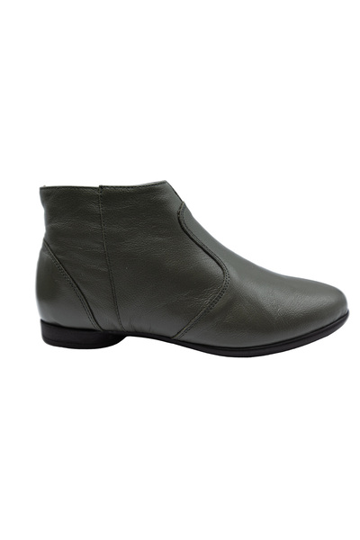 Adrada Women's Leather Ankle Boots - ADR 23202 SARA VERDE MILITAR