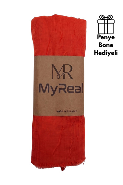 MyReal Bamboo Kraş Shawl - Non-Ironing Natural Texture (90X200 cm)