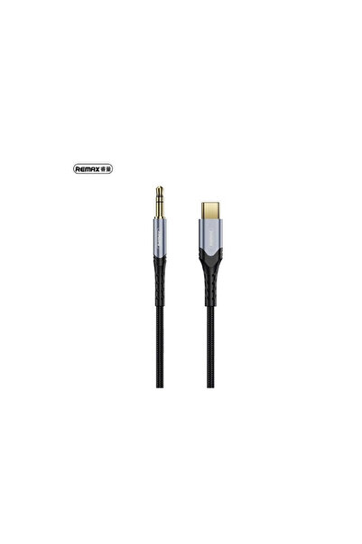 Remax RC-C015A Πλεκτό καλώδιο USB 2.0 USB-C αρσενικό - 3.5mm αρσενικό Γκρι 1μ