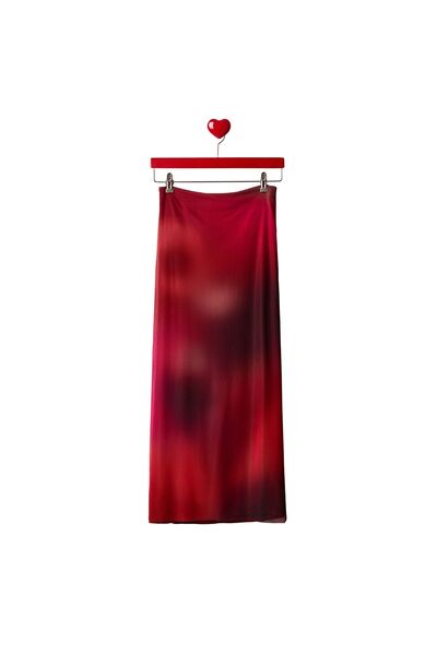 Desigual Fustă creion de damă 26SWFK02 Roșu